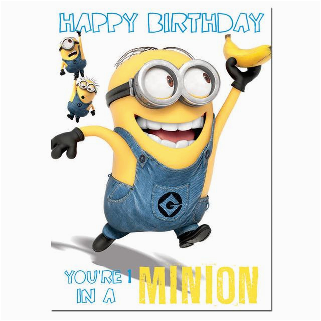 despicable me minions birthday card from ocado