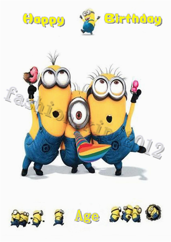personalised despicable me 2 minion birthday card greeting