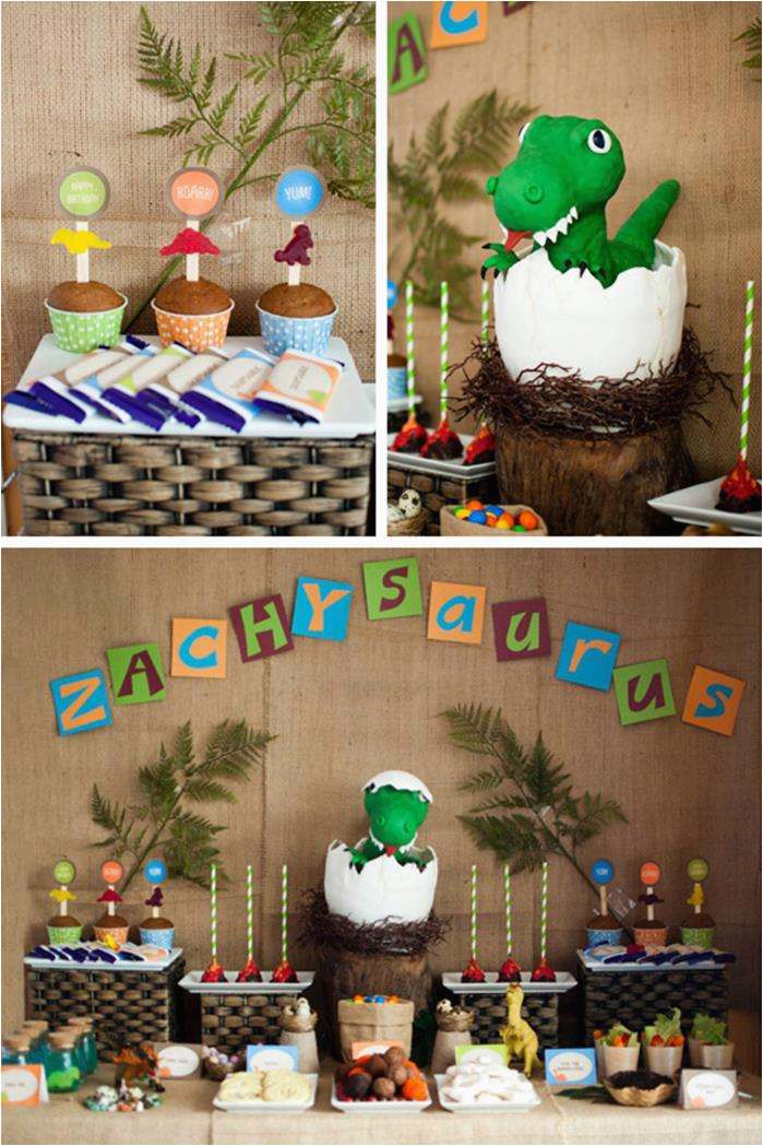 dinosaur themed birthday party