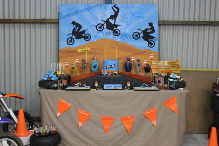 Dirt Bike Birthday Party Decorations Kara 39 S Party Ideas Dirt Bike themed Birthday Party with