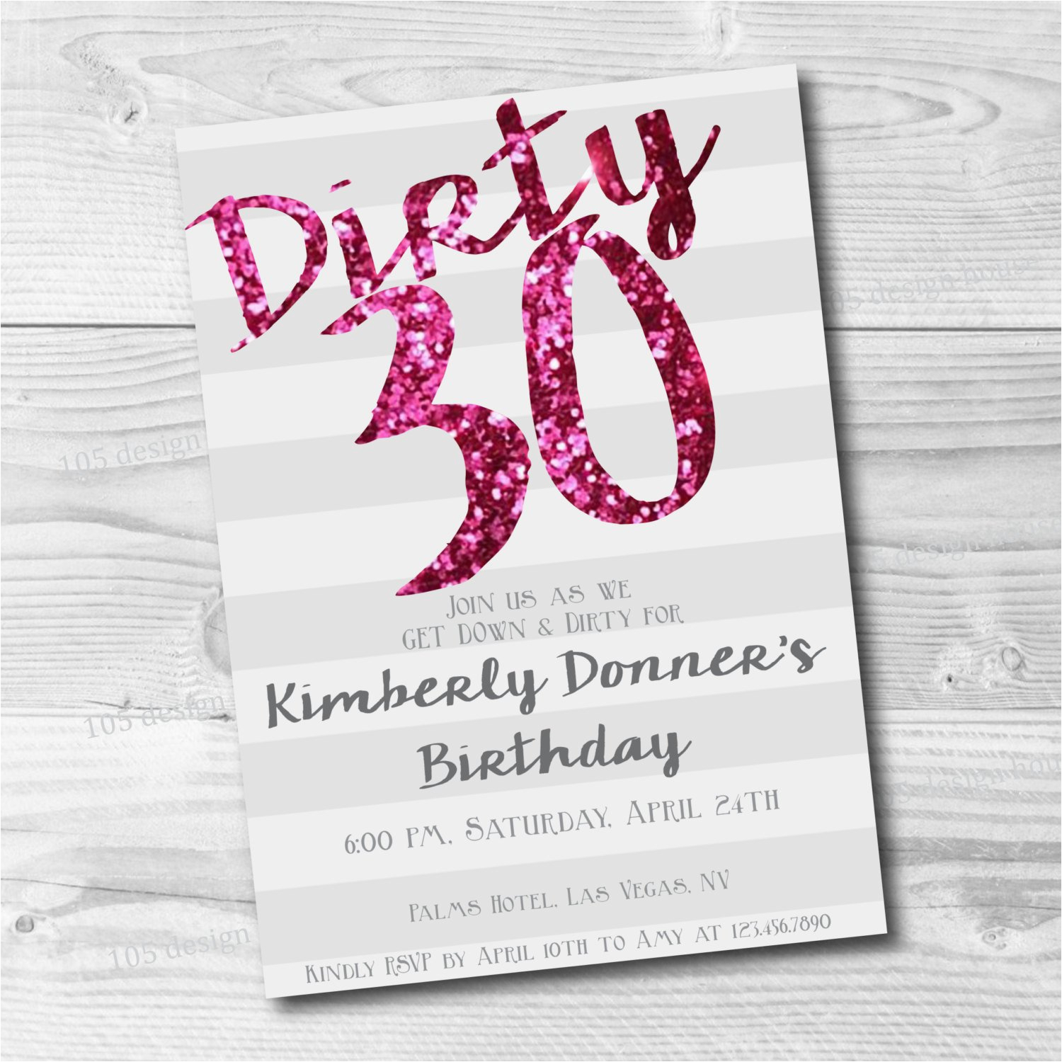 Dirty 30 Birthday Invitations Birthdaybuzz