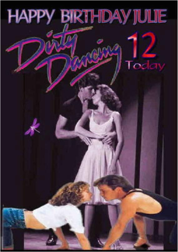 personalised dirty dancing birthday card large a5