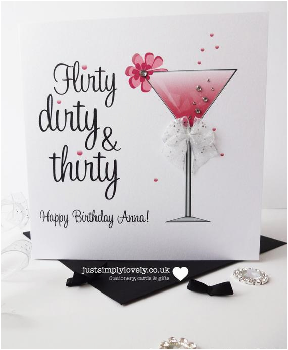 flirty dirty thirty birthday card