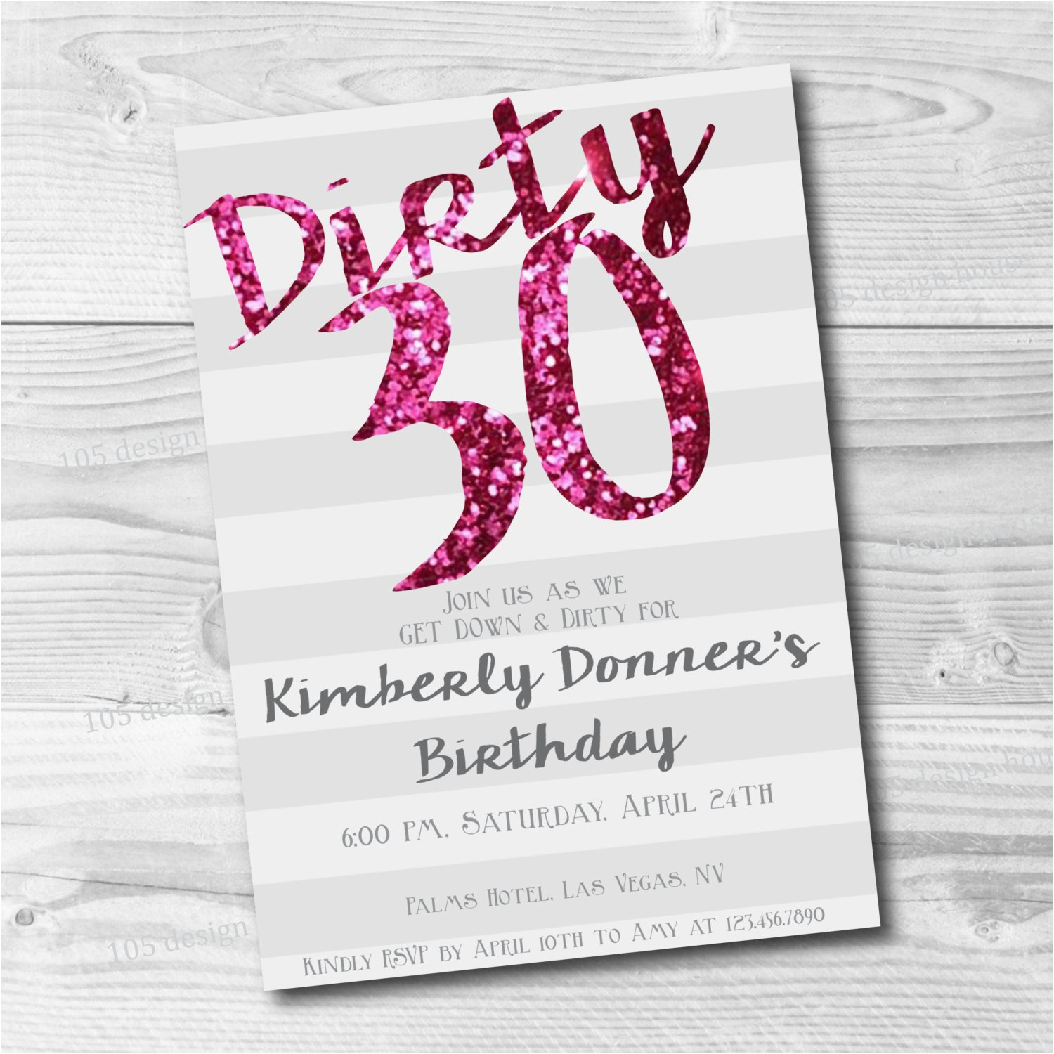 dirty thirty invitation printable dirty