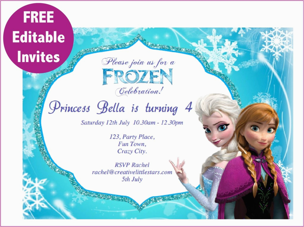 post frozen birthday party invitation printable free 306973