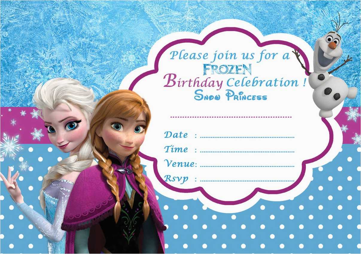 frozen free printable invitation templates