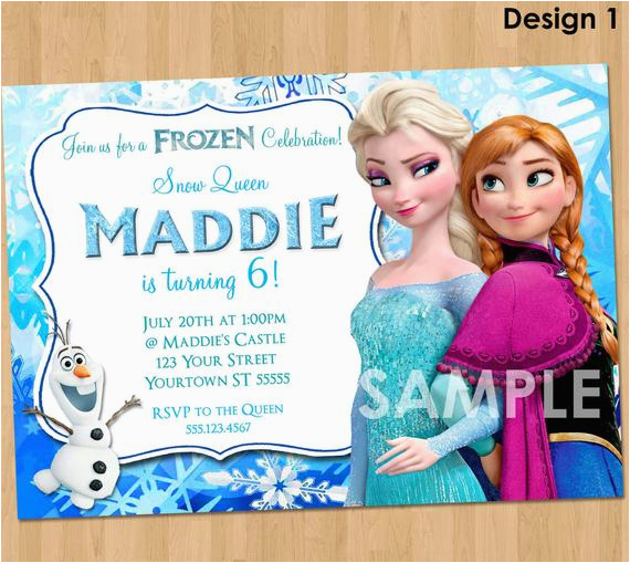 Disney Frozen Birthday Invites Frozen Invitation Frozen Birthday Invitation Disney Frozen