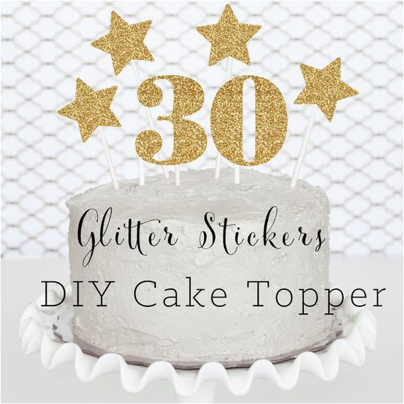 30 cake topper diy 30th birthday party