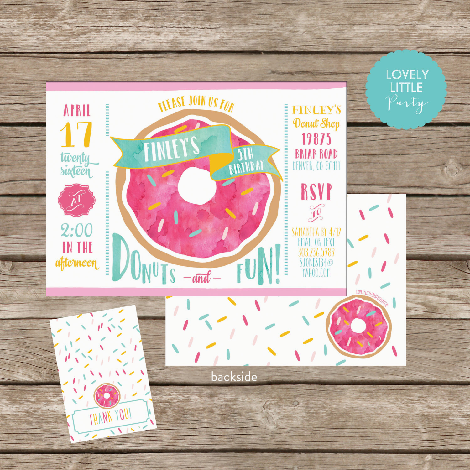 diy donut birthday invitation kit invite