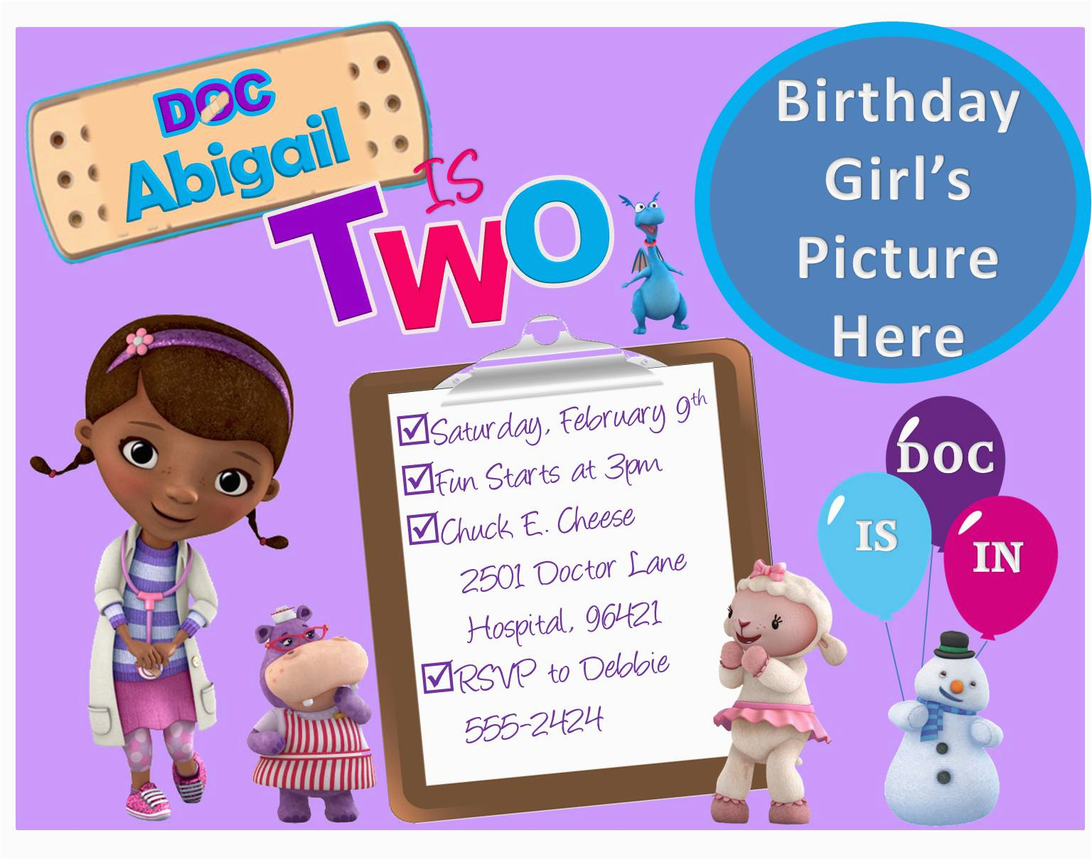 create doc mcstuffins birthday invitations free