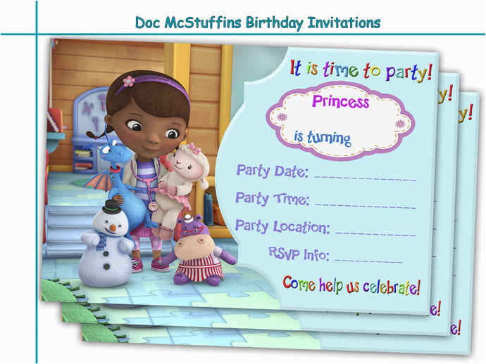 amazing doc mcstuffins birthday invitations party paper goods printable invite children birthday invite cards