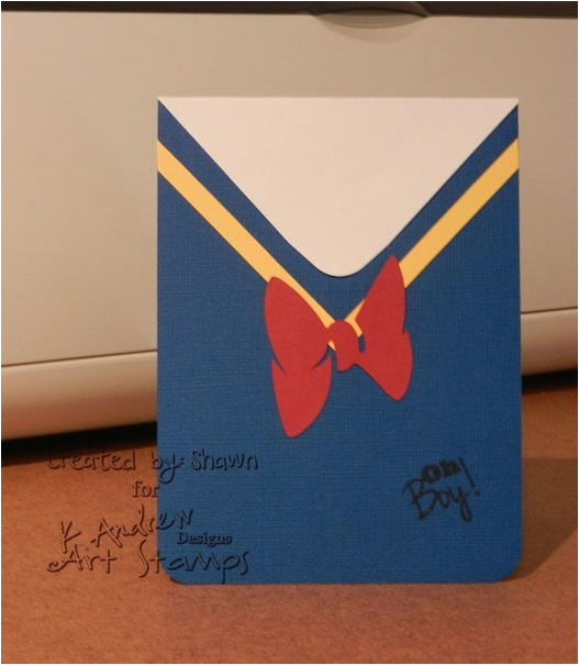 donald duck handmade birthday card