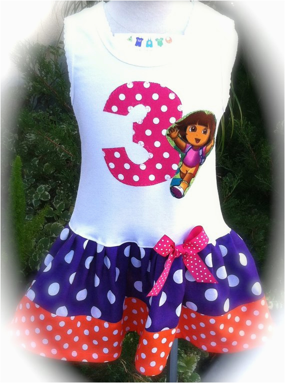 girls custom boutique dress dora