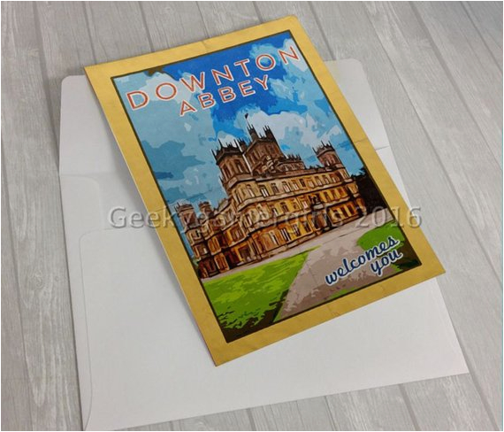 downton abbey greeting card 5x7 greeting card geek