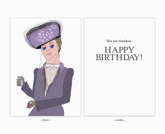 Downton Abbey Birthday Card Lady Violet Birthday Card by Helloinklings On Etsy
