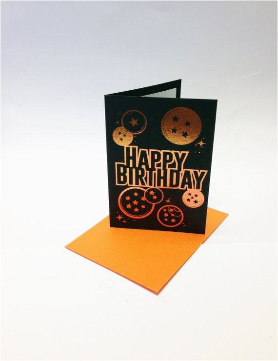 dragonball z inspired birthday card with