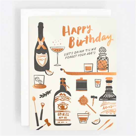 drink to forget birthday card