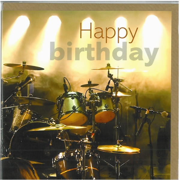 Drummer Birthday Card Drums Birthday Card