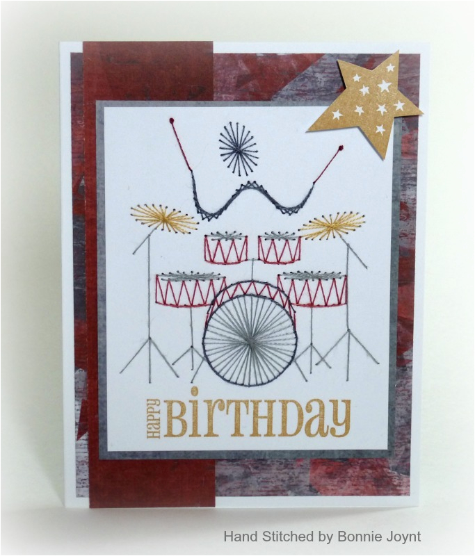 Drummer Birthday Card Stoney Stitches Birthday Drummer | BirthdayBuzz