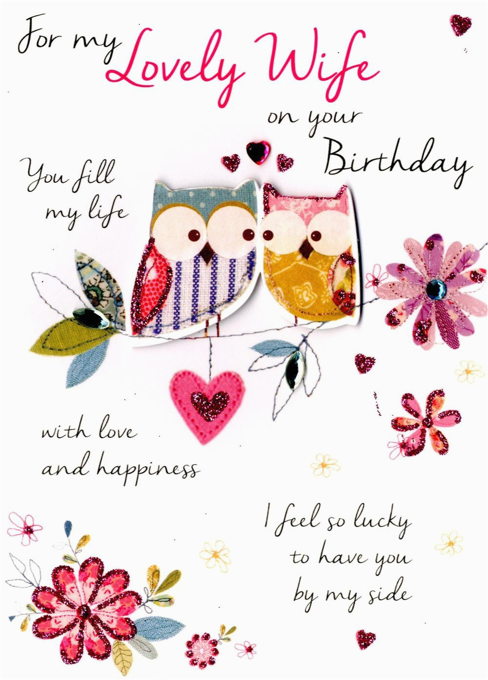 kcsnjt060 lovely wife birthday greeting card second nature just to say cards