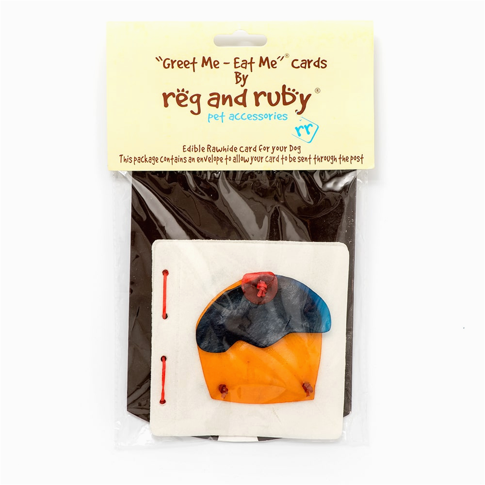 reg and ruby pup cake edible card from lords and labradors