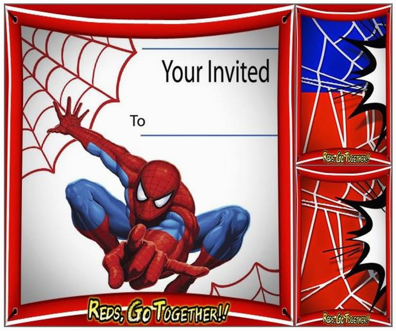 free spiderman birthday invitation printable