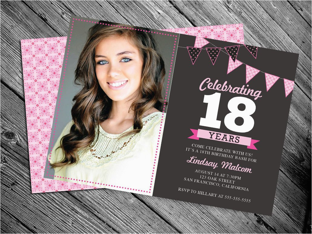 18th birthday invitation