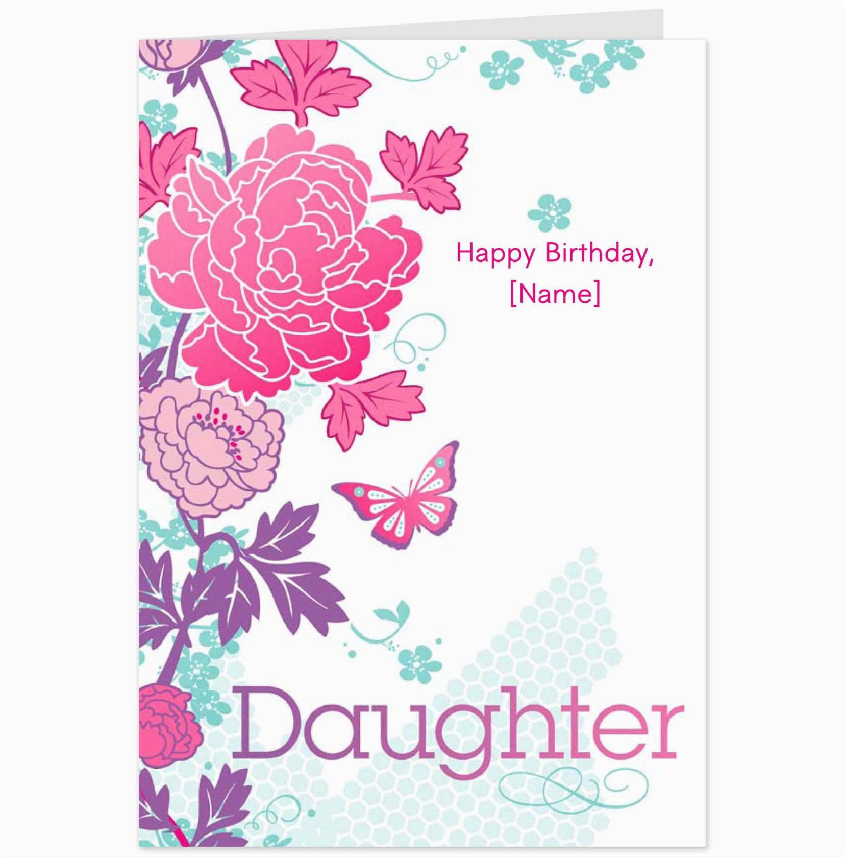birthday cards for daughter within ucwords card design