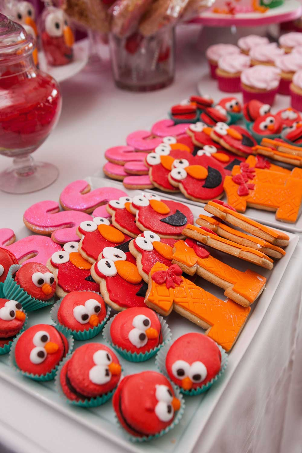 elmo themed first birthday party at the b loft in atlanta georgia