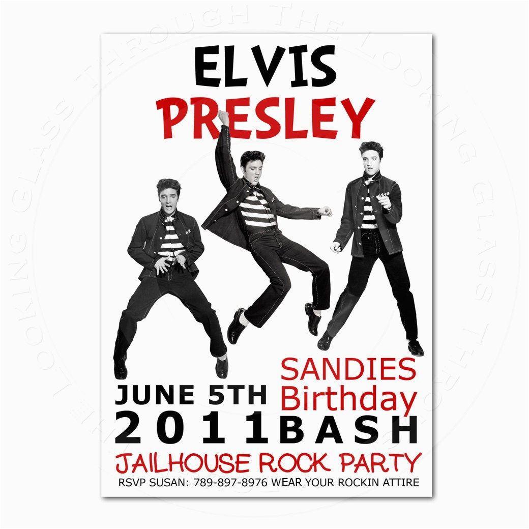 elvis birthday party invitations best party ideas