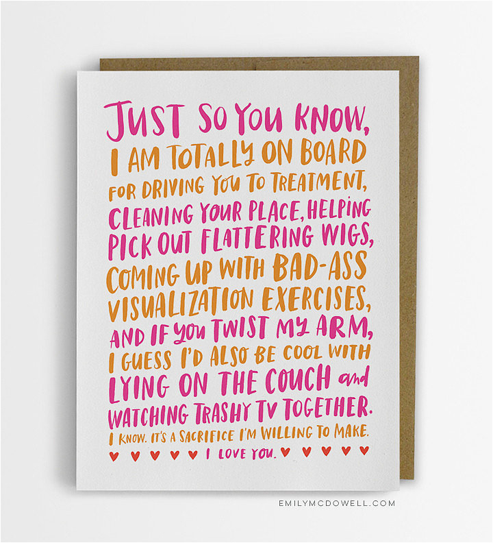 emily mcdowell greeting cards for people with cancer