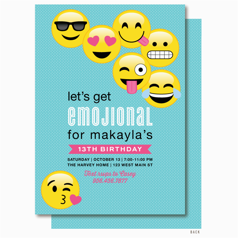 emoji birthday invitation