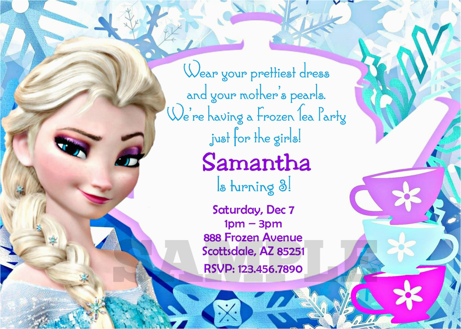 frozen birthday invitation ideas