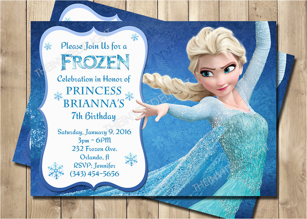 frozen birthday invitation frozen