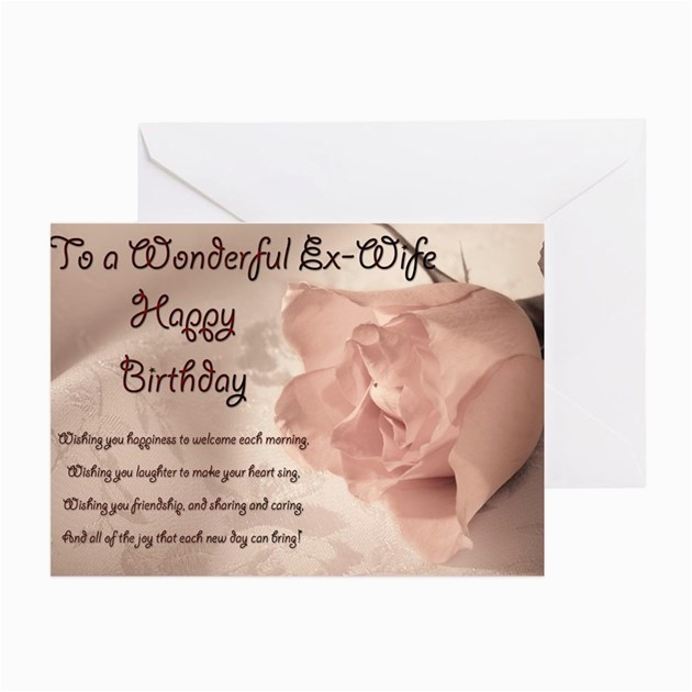 for ex wife elegant rose birthday card greeting by