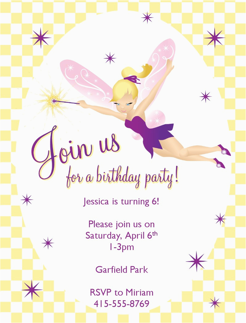 fairy birthday invitation templates free