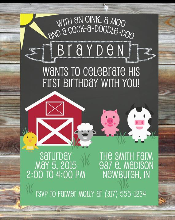 farm theme first second third birthday