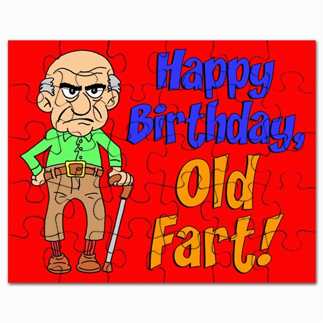 Farting Birthday Card Happy Birthday Old Fart Puzzle By
