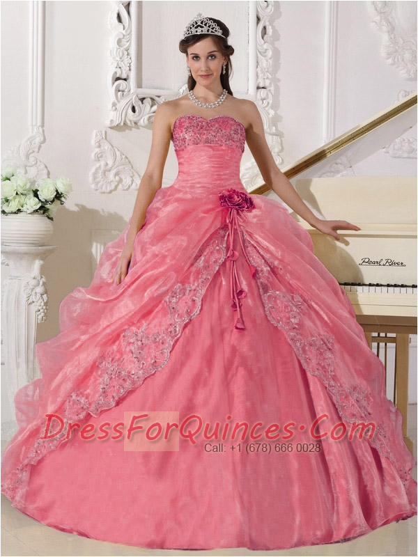 ball gown strapless 15th birthday dresses organza