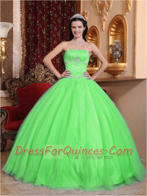 green ball gown sweetheart 15th birthday dresses tulle and