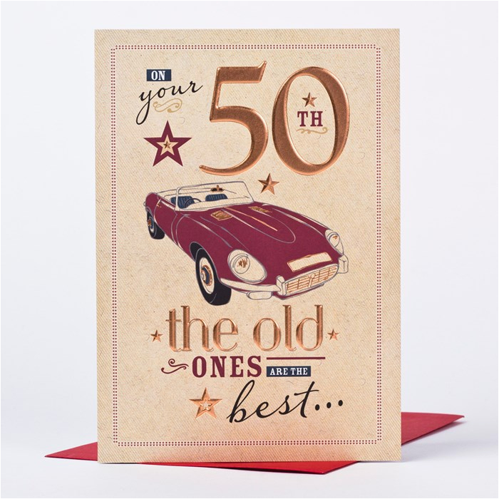 50th birthday card on your 50th only 89p