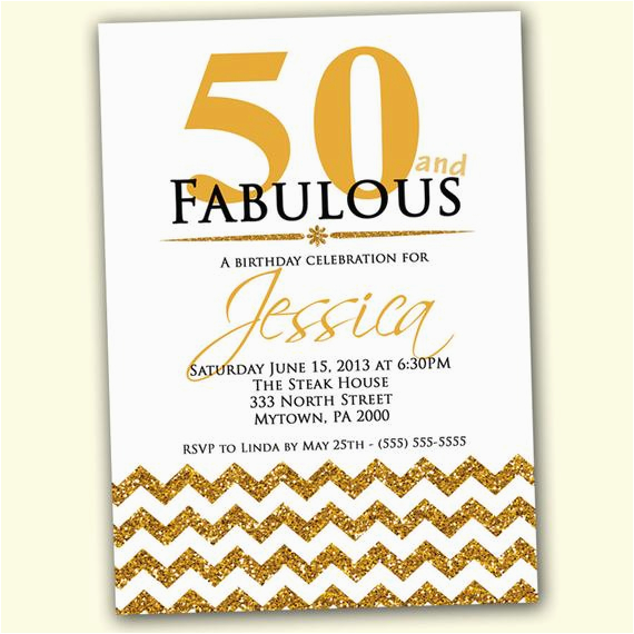 50th birthday invitation fifty and