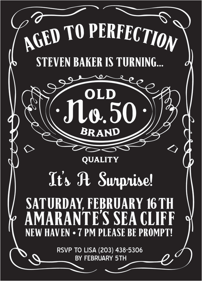 50th birthday party invitations for men