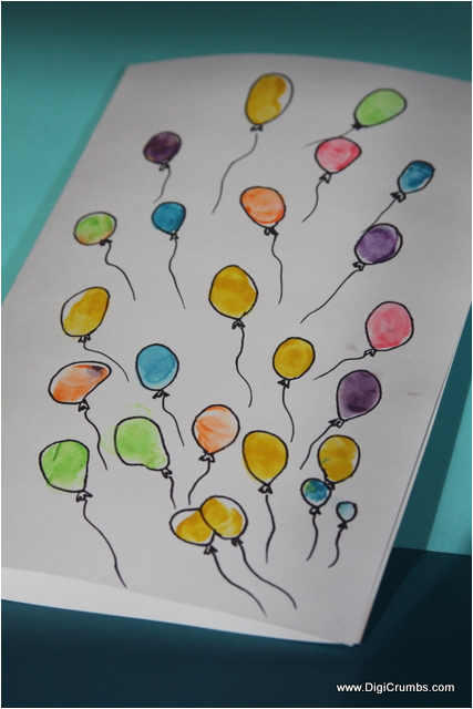 bunch of balloons happy birthday card