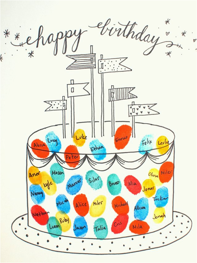 free printable fingerprint birthday cards