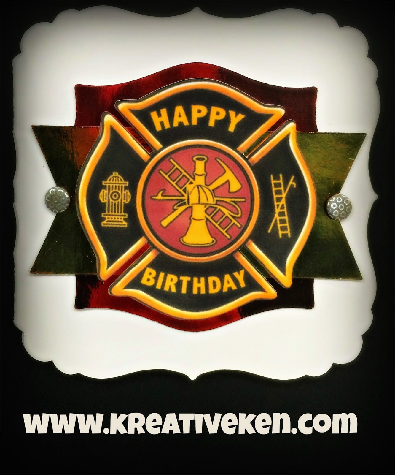 firefighter birthday card