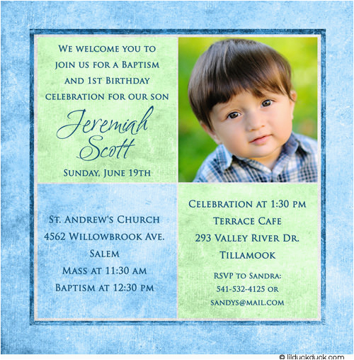 first birthday and baptism invitations