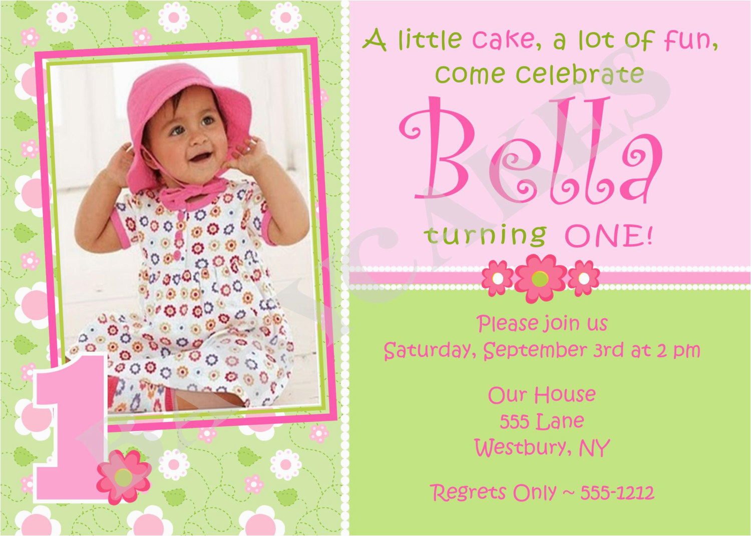 1st birthday invitations girl free template baby girl 39 s
