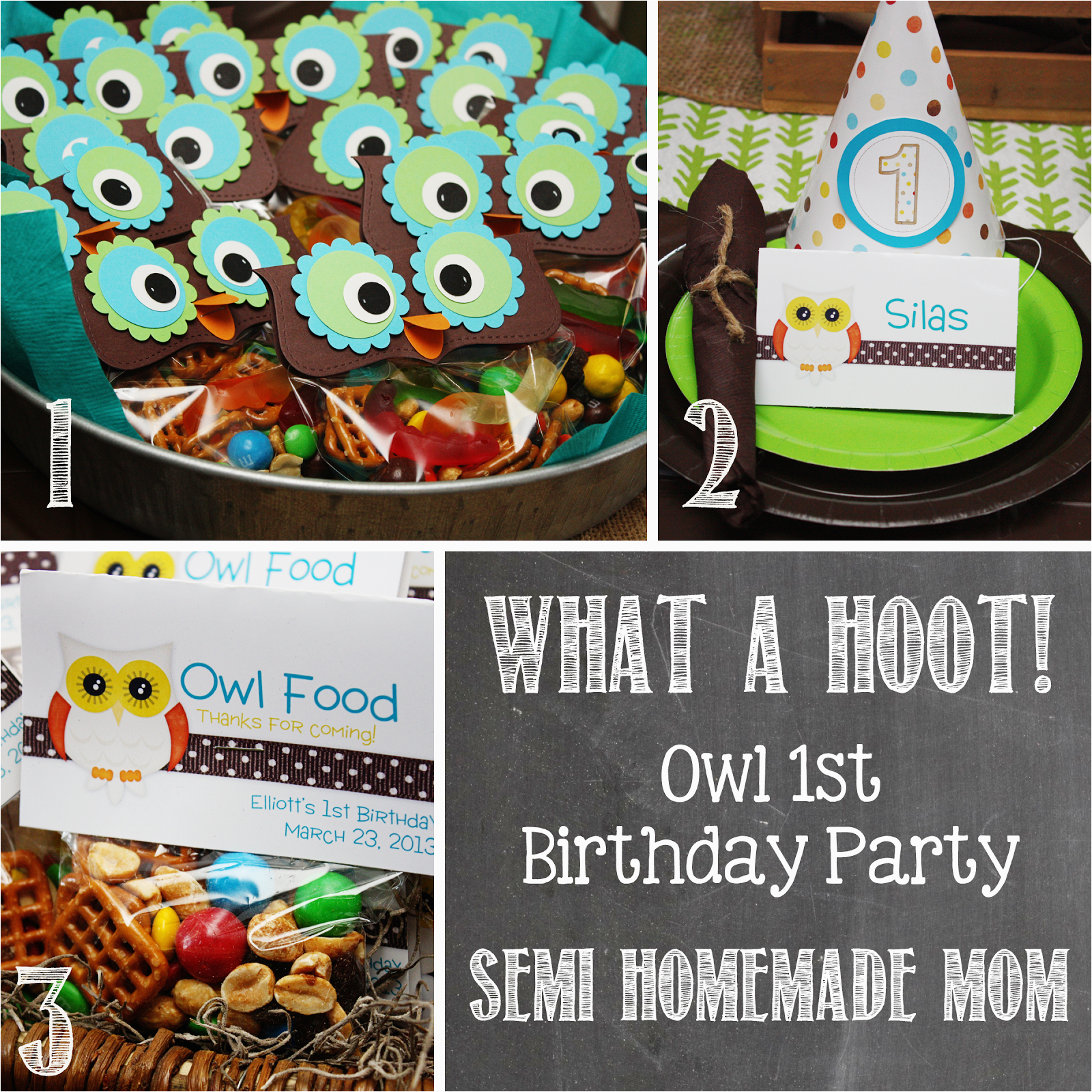 owl 1st birthday party