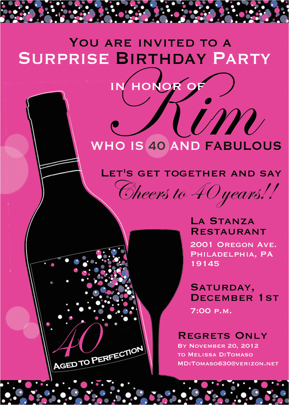 40th birthday invitations